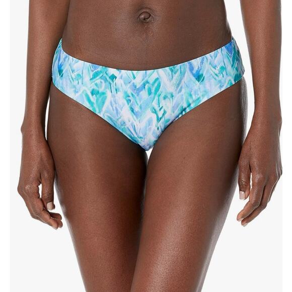 Splendid Graffiti Heart Retro Swim Bikini Bottoms in Blue, Large - Picture 2 of 14